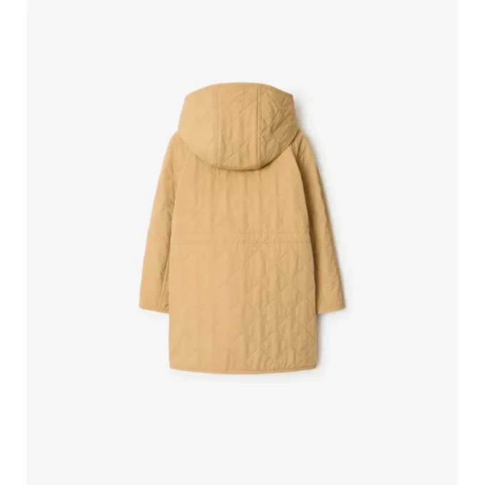 Abrigo acolchado de nailon con capucha
