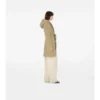 Abrigo cruzado reversible de lana con capucha