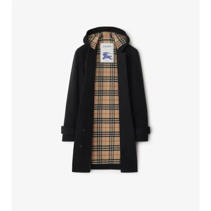 Abrigo Duffle de lana