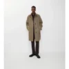 Abrigo largo de lana con diseño en espiga «Dual Burberry Car Coat»