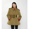 Berryhill Car Coat acolchado con cinturón