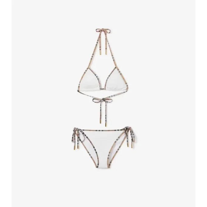 Bikini con ribetes a cuadros