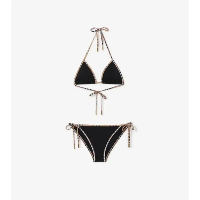 Bikini con ribetes a cuadros