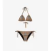 Bikini triangular a cuadros