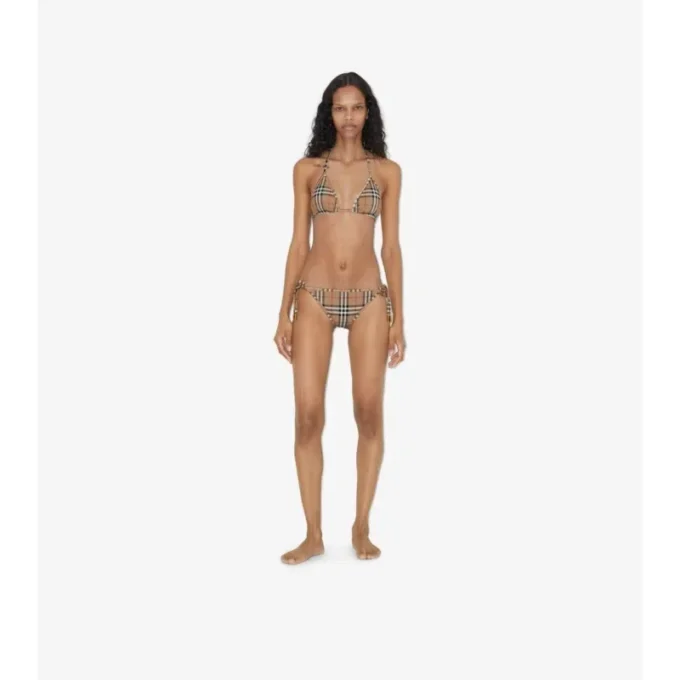 Bikini triangular a cuadros