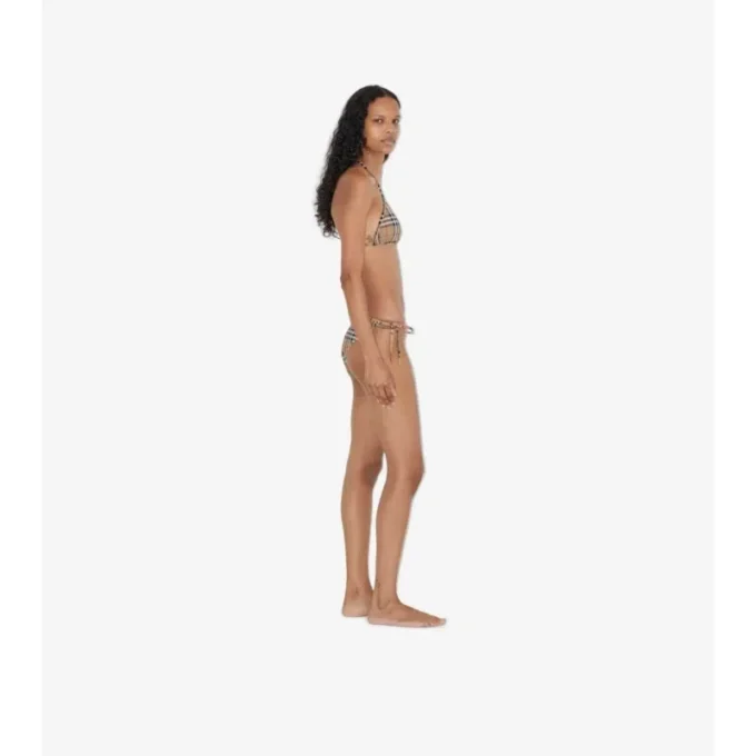 Bikini triangular a cuadros