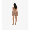 Bikini triangular a cuadros