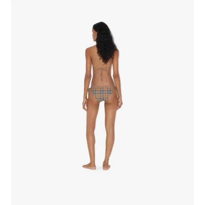 Bikini triangular a cuadros