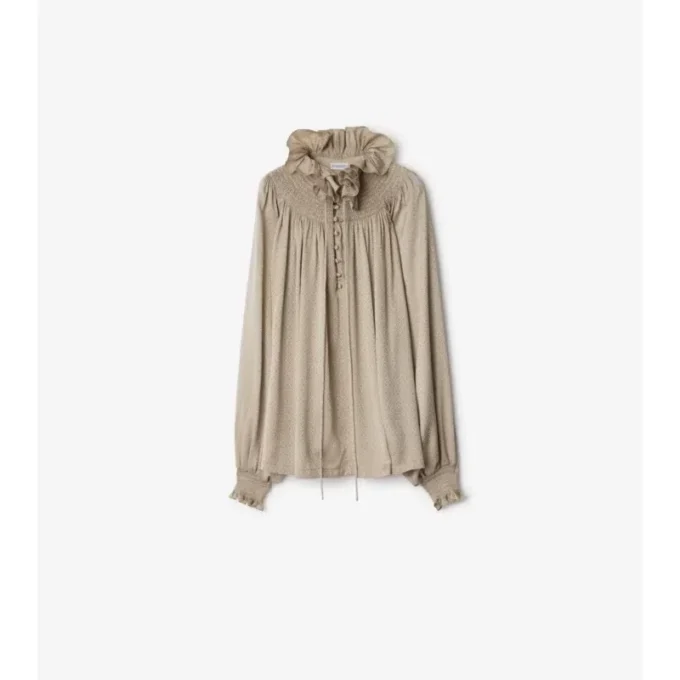 Blusa de seda geométrica