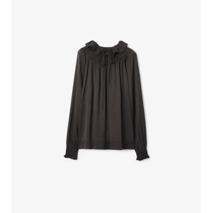 Blusa de seda geométrica