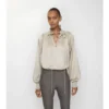 Blusa de seda geométrica