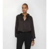 Blusa de seda geométrica