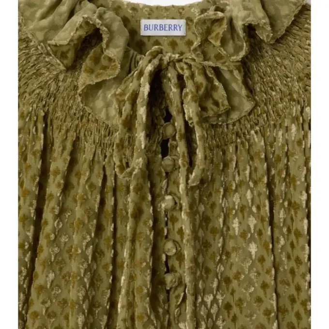 Blusa de terciopelo de mezcla de seda Torch