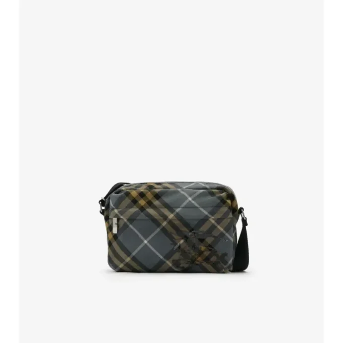 Bolso bandolera pequeño con estampado de cuadros 
