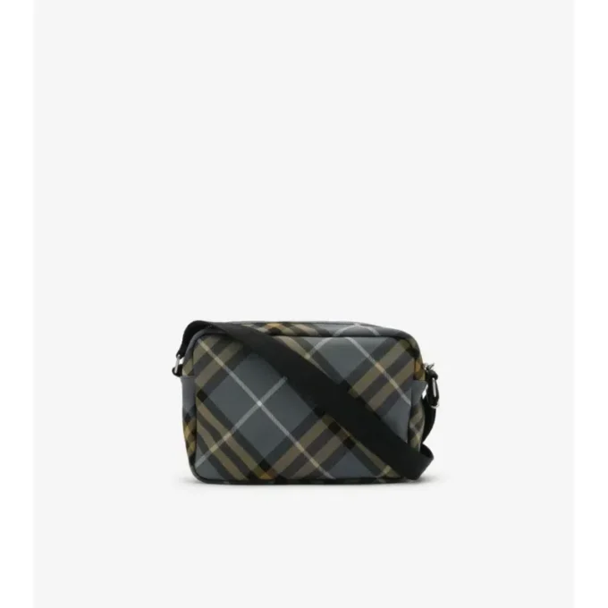 Bolso bandolera pequeño con estampado de cuadros 
