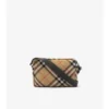 Bolso bandolera pequeño con estampado de cuadros 