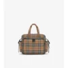 Bolso cambiador con estampado de cuadros