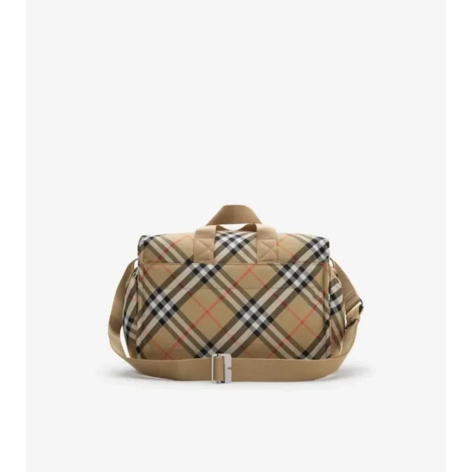 Bolso cambiador con estampado de cuadros