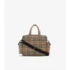 Bolso cambiador con estampado de cuadros