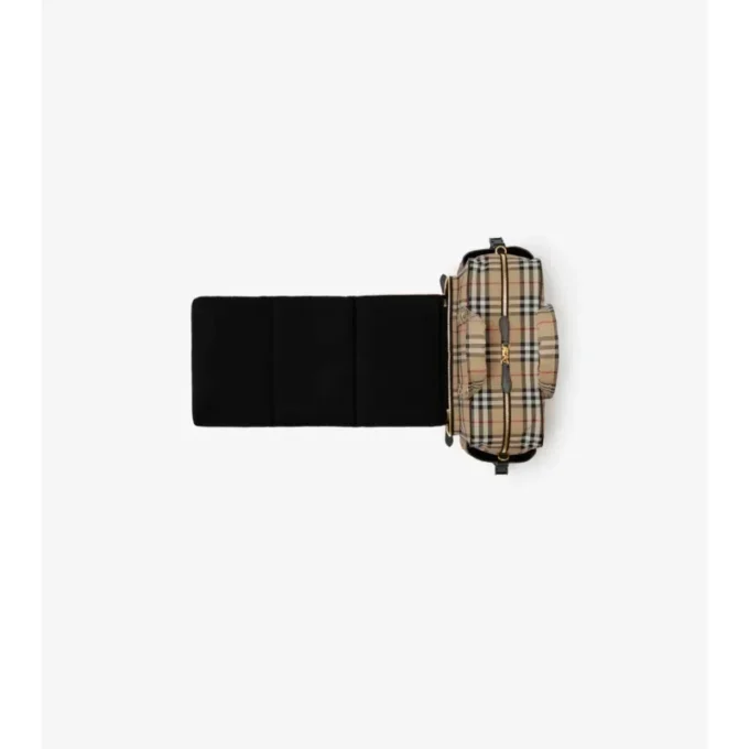 Bolso cambiador con estampado de cuadros