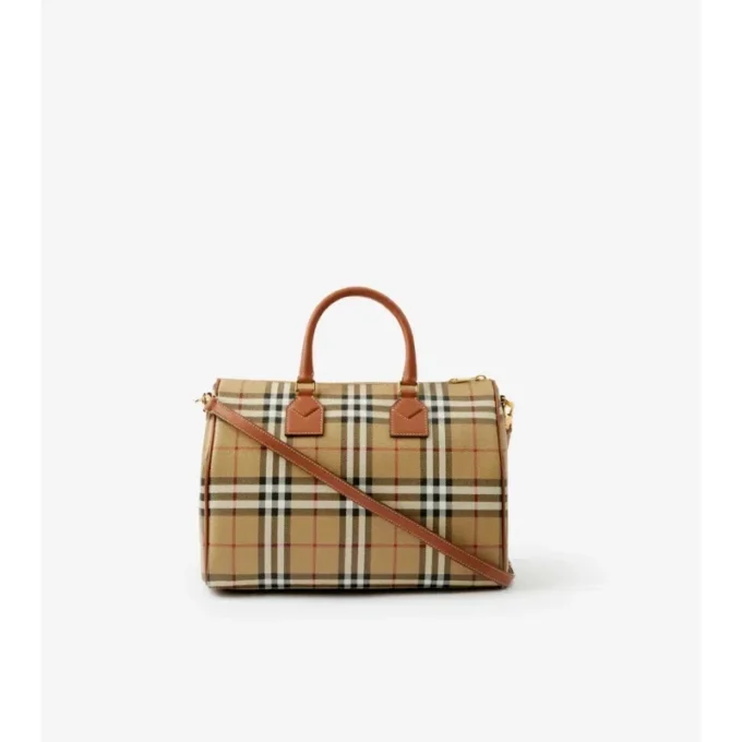 Bolso de bolos mediano a cuadros