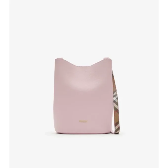 Bolso de cuero pequeño tipo cubo