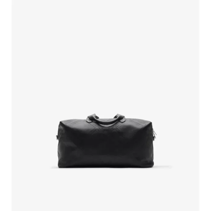 Bolso de viaje con estampado de cuadros en relieve