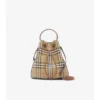 Bolso tipo cubo con estampado de cuadros pequeños