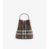 Bolso tipo cubo con estampado de cuadros pequeños