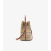 Bolso tipo cubo con estampado de cuadros pequeños
