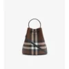 Bolso tipo cubo con estampado de cuadros pequeños