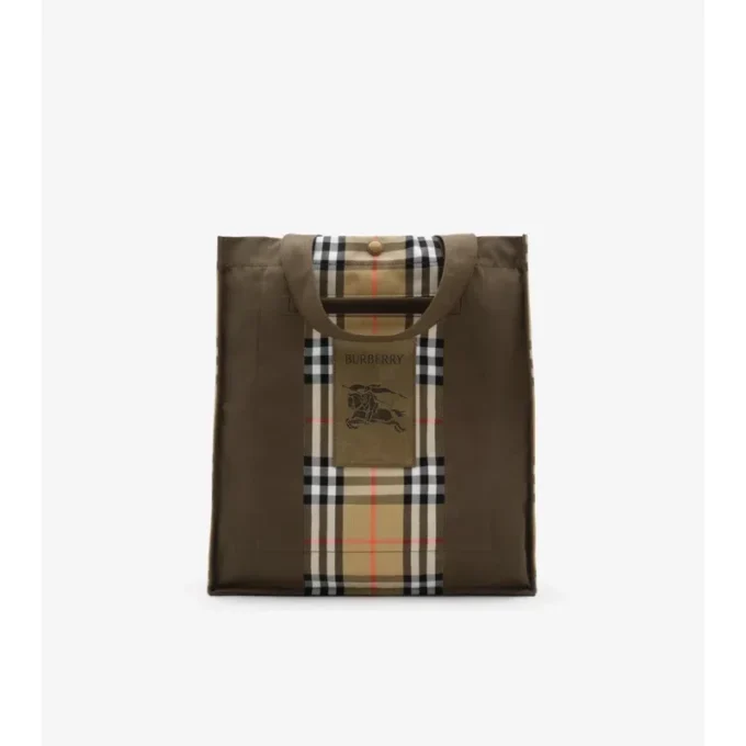 Bolso tote con estampado de cuadros