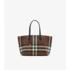 Bolso tote mediano con estampado de cuadros