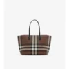 Bolso tote mediano con estampado de cuadros