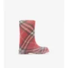 Botas altas de caucho con estampado de cuadros