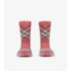 Botas altas de caucho con estampado de cuadros