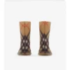 Botas altas de caucho con estampado de cuadros
