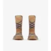 Botas altas de caucho con estampado de cuadros