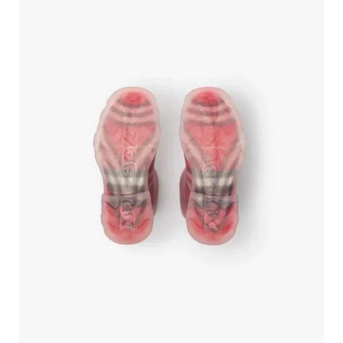 Botas altas de caucho con estampado de cuadros