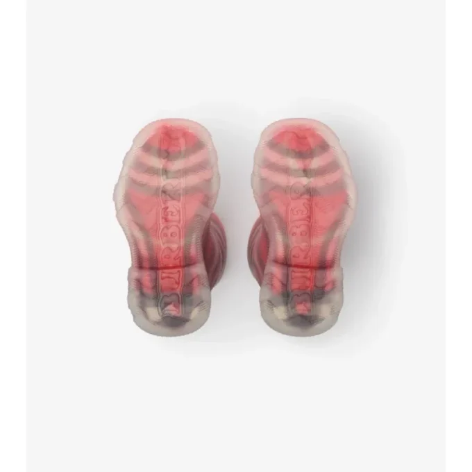 Botas altas de caucho con estampado de cuadros