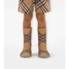 Botas altas de caucho con estampado de cuadros