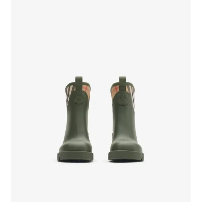 Botas bajas con tacón y estampado Marsh de caucho 