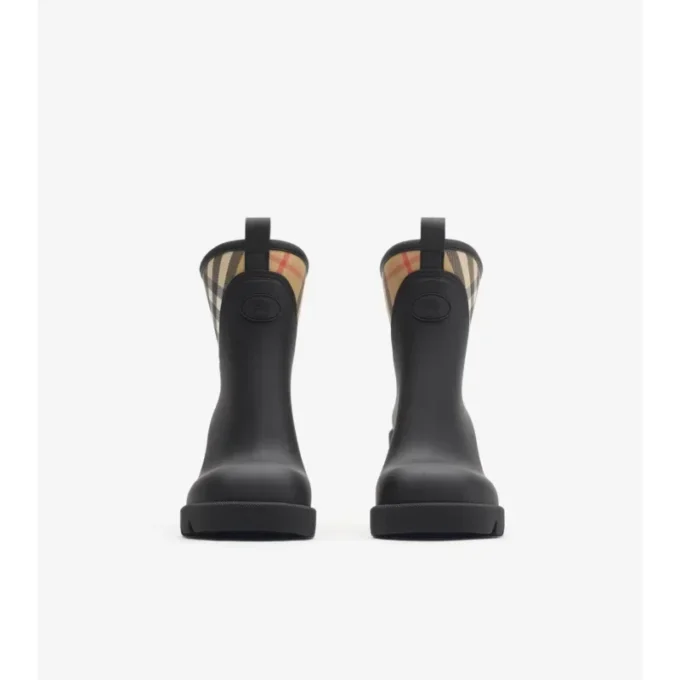 Botas bajas con tacón y estampado Marsh de caucho 