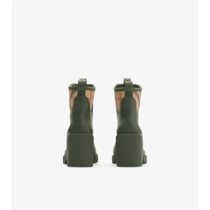 Botas bajas con tacón y estampado Marsh de caucho 