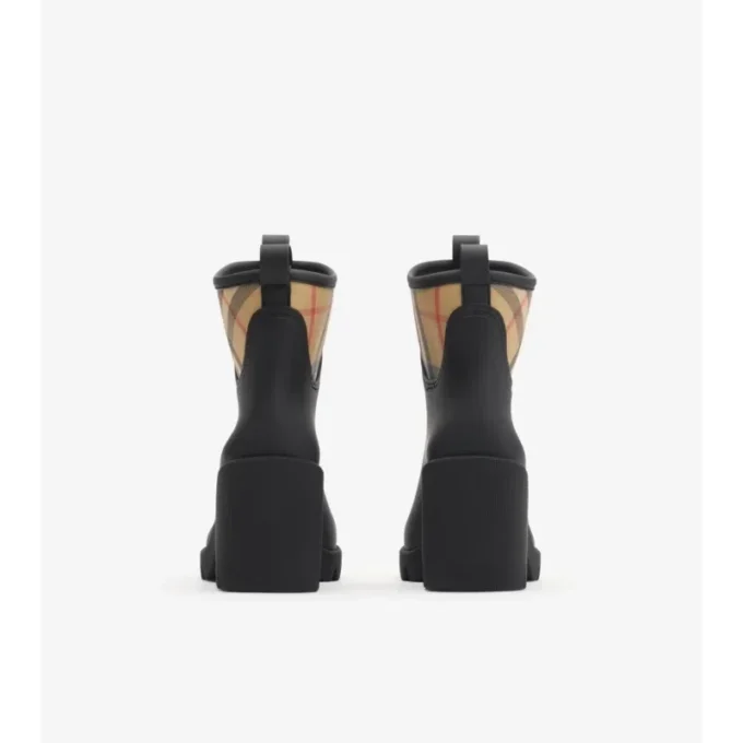 Botas bajas con tacón y estampado Marsh de caucho 