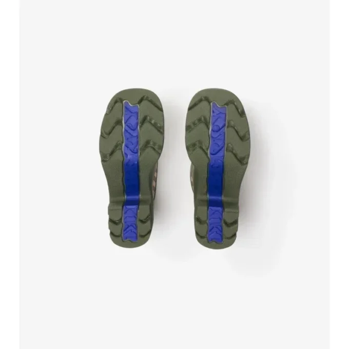 Botas bajas con tacón y estampado Marsh de caucho 