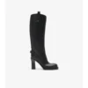 Botas Cavalier de tacón de piel
