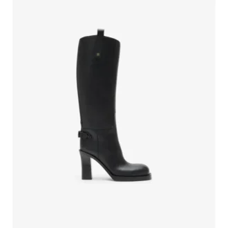 Botas Cavalier de tacón de piel