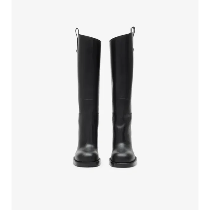 Botas Cavalier de tacón de piel