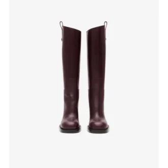 Botas Cavalier de tacón de piel